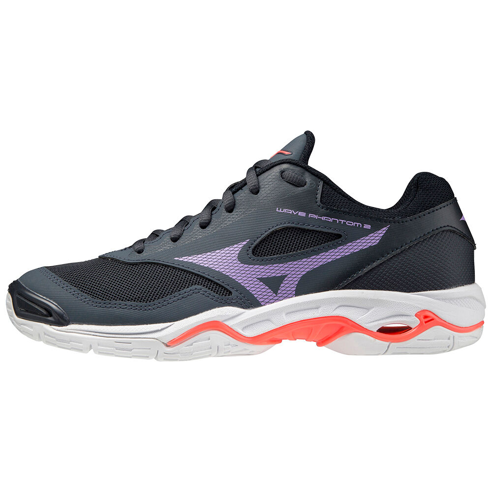 Mizuno Wave Phantom 2 - Bayan Hentbol Ayakkabısı - Lacivert/Mercan Türkiye (UQPSTE-156)